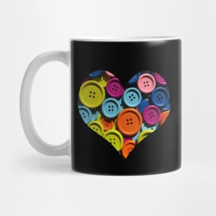 Button heart Mug